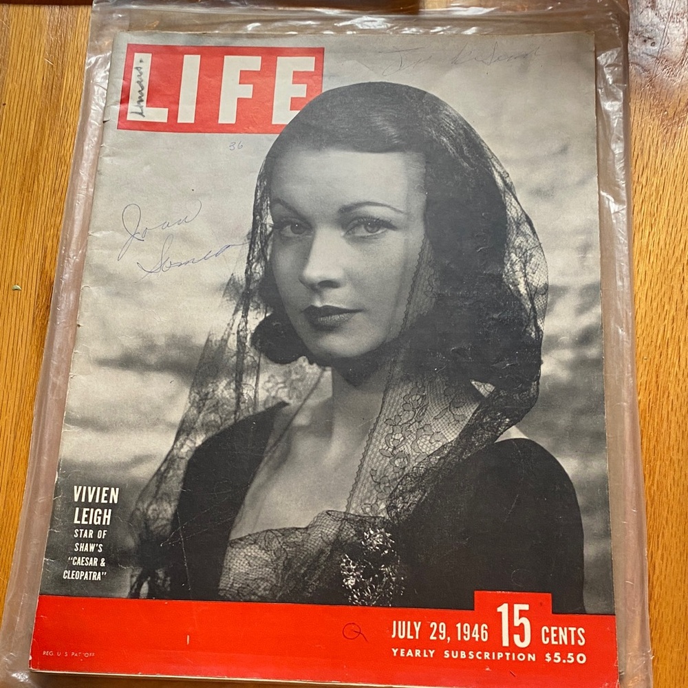 Vintage LIFE Magazine July 29, 1946 featuring Vivien Leigh